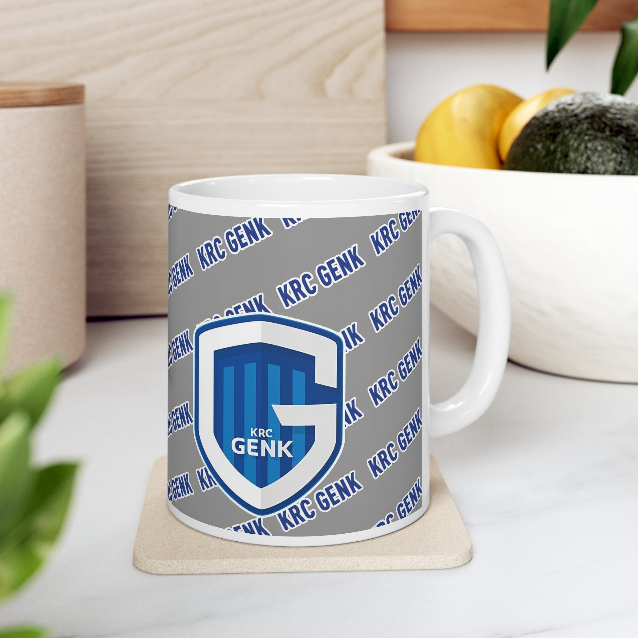 KRC Genk Football Club Mug Cup - Genk Football Club Medley Monogram Wordmark