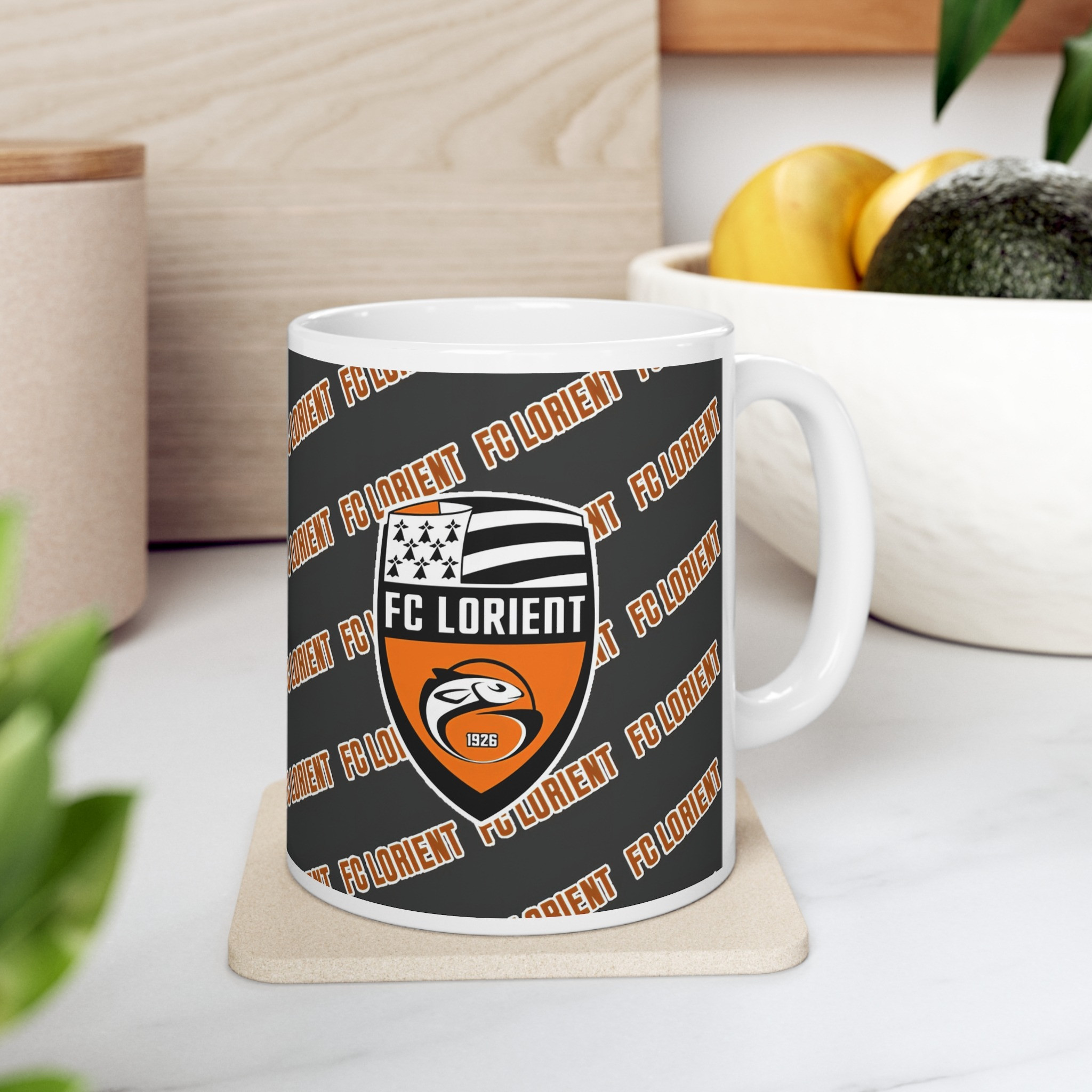 FC Lorient Football Club Mug Cup - Lorient Football Club Medley Monogram Wordmark