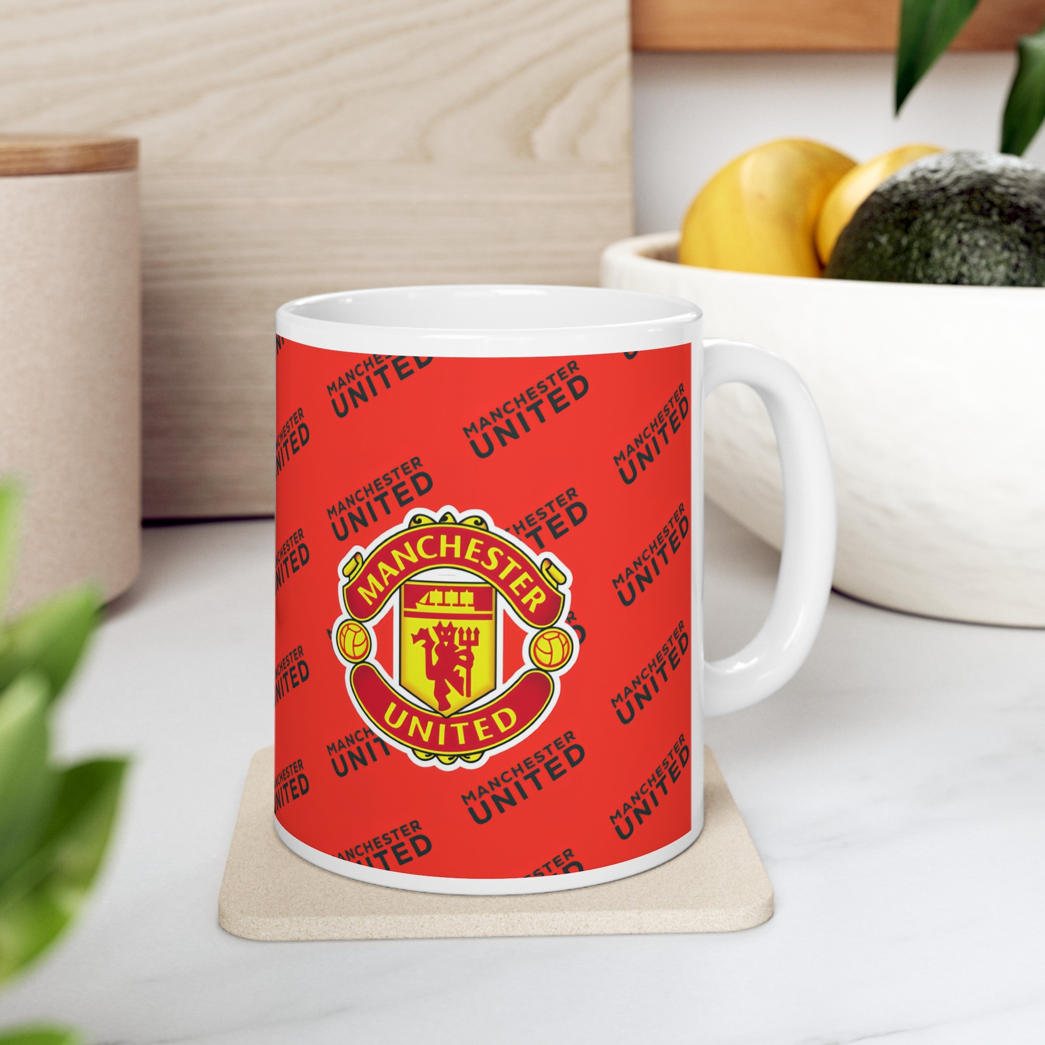 Manchester United Football Club Mug Cup - Manchester United Football Club Medley Monogram Wordmark