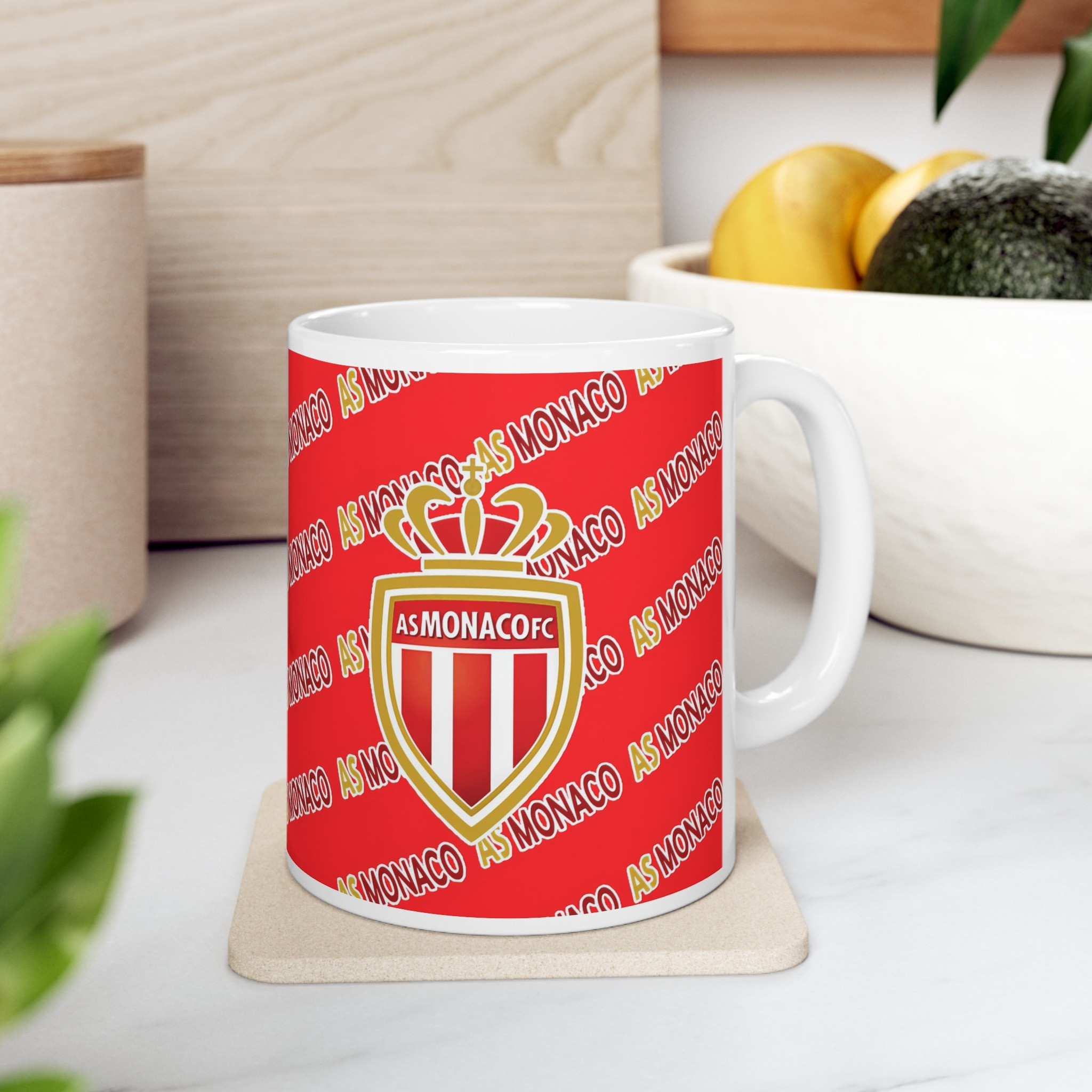 AS Monaco Football Club Mug Cup - Monaco Football Club Medley Monogram Wordmark