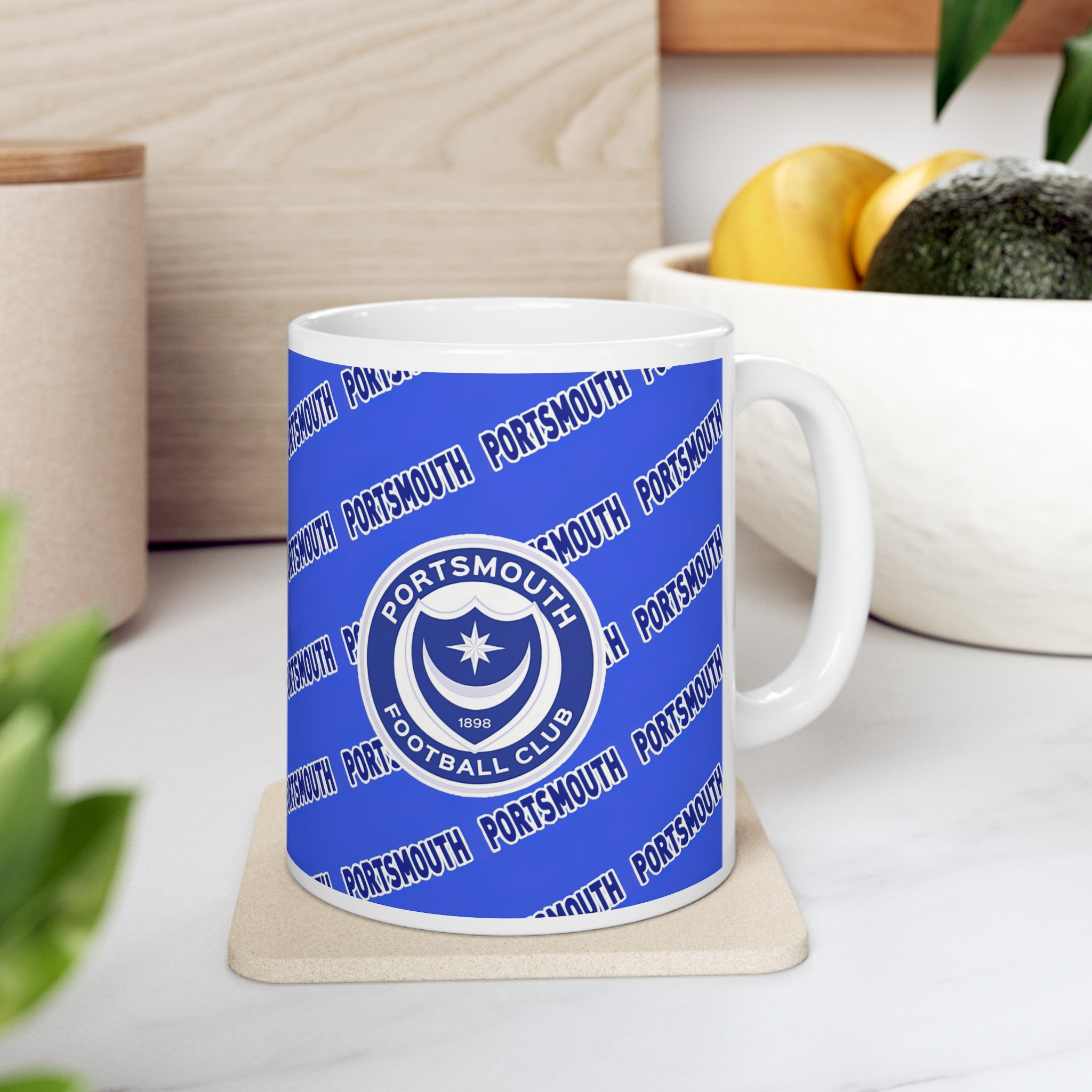 Portsmouth FC Mug Cup - Portsmouth Football Club Medley Monogram Wordmark