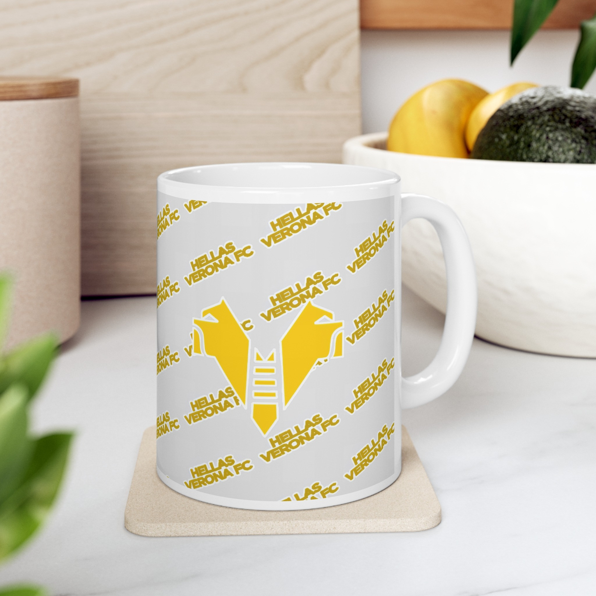 Hellas Verona FC Football Club Mug Cup - Verona Football Club Medley Monogram Wordmark