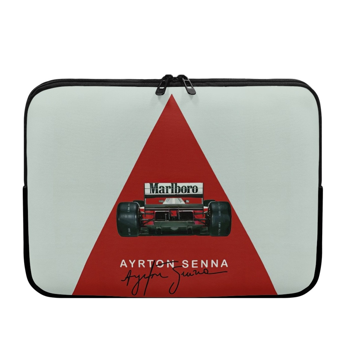F1 Formula One Ayrton Senna Laptop Sleeve Carrying Case For 10 12 13 15 17 Inch Notebooks - Ayrton Senna McLaren On Marlboro Design Art