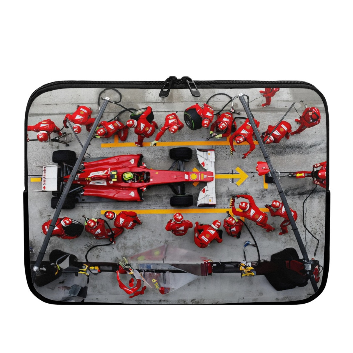 F1 Formula One Ferrari Laptop Sleeve Carrying Case For 10 12 13 15 17 Inch Notebooks - Ferrari Formula 1 Pit Crew Poster