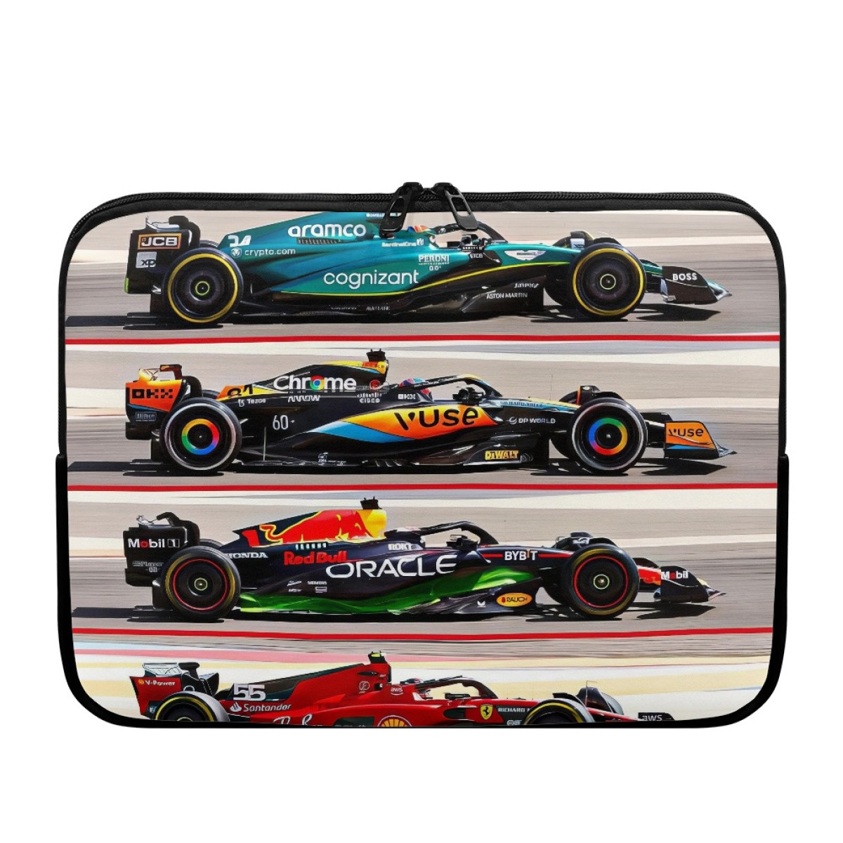 F1 Formula One Laptop Sleeve Carrying Case For 10 12 13 15 17 Inch Notebooks - F1 Formula One Pre-Season Testing 2023 Bahrain Poster