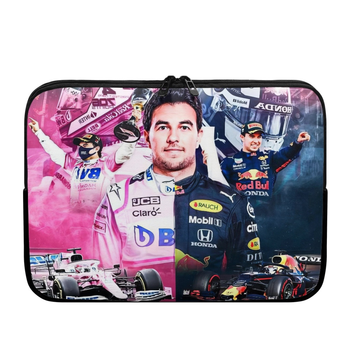 F1 Formula One Sergio Perez Laptop Sleeve Carrying Case For 10 12 13 15 17 Inch Notebooks - Sergio Perez 11 Portrait Poster