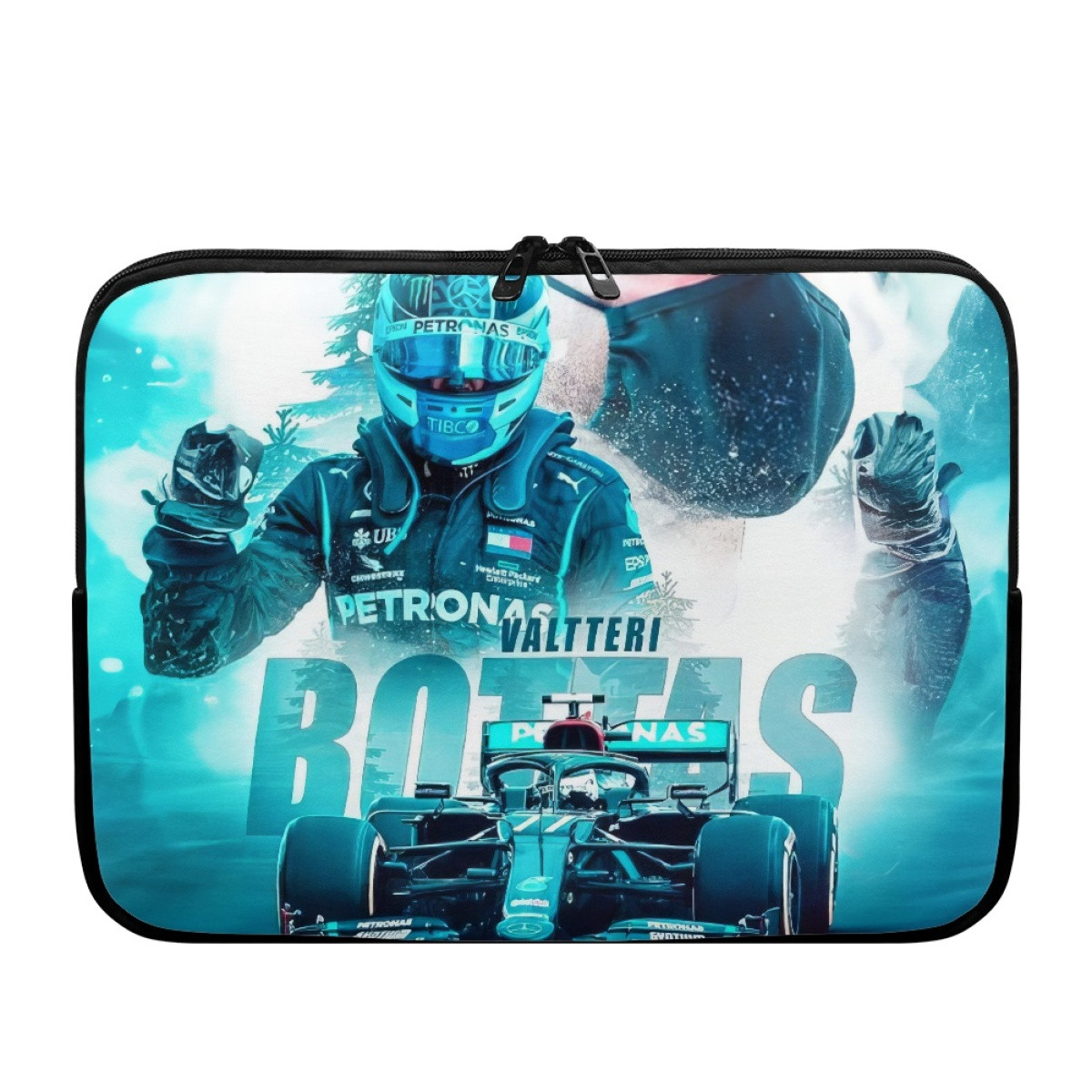 F1 Formula One Valtteri Bottas Laptop Sleeve Carrying Case For 10 12 13 15 17 Inch Notebooks - Valtteri Bottas Russian GP Winner Poster