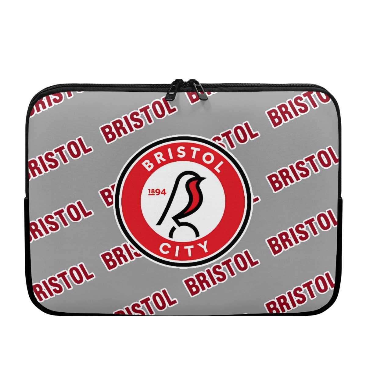 Bristol City FC Laptop Sleeve Carrying Case For 10 12 13 15 17 Inch Notebooks - Bristol Football Club Medley Monogram Wordmark
