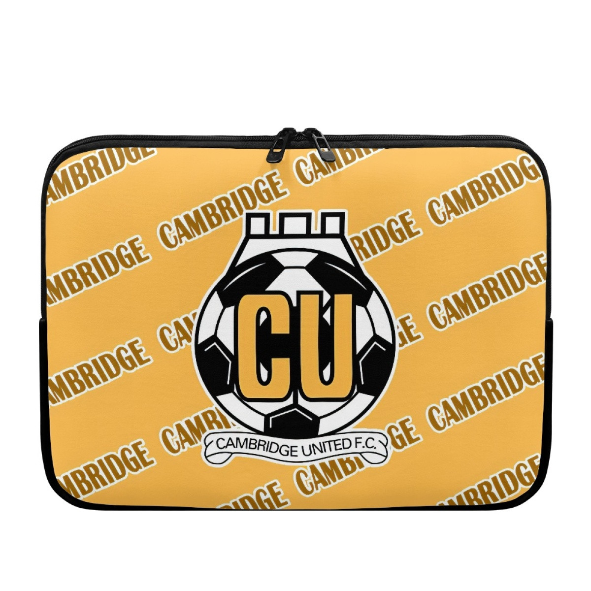 Cambridge United FC Laptop Sleeve Carrying Case For 10 12 13 15 17 Inch Notebooks - Cambridge Football Club Medley Monogram Wordmark