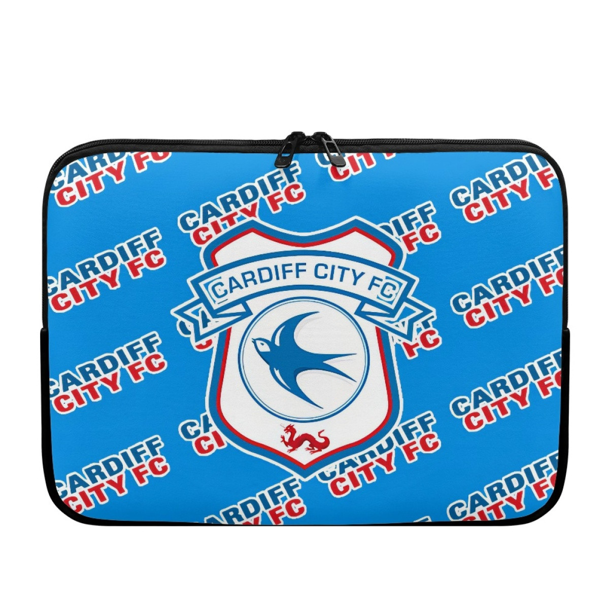 Cardiff City FC Laptop Sleeve Carrying Case For 10 12 13 15 17 Inch Notebooks - Cardiff Football Club Medley Monogram Wordmark