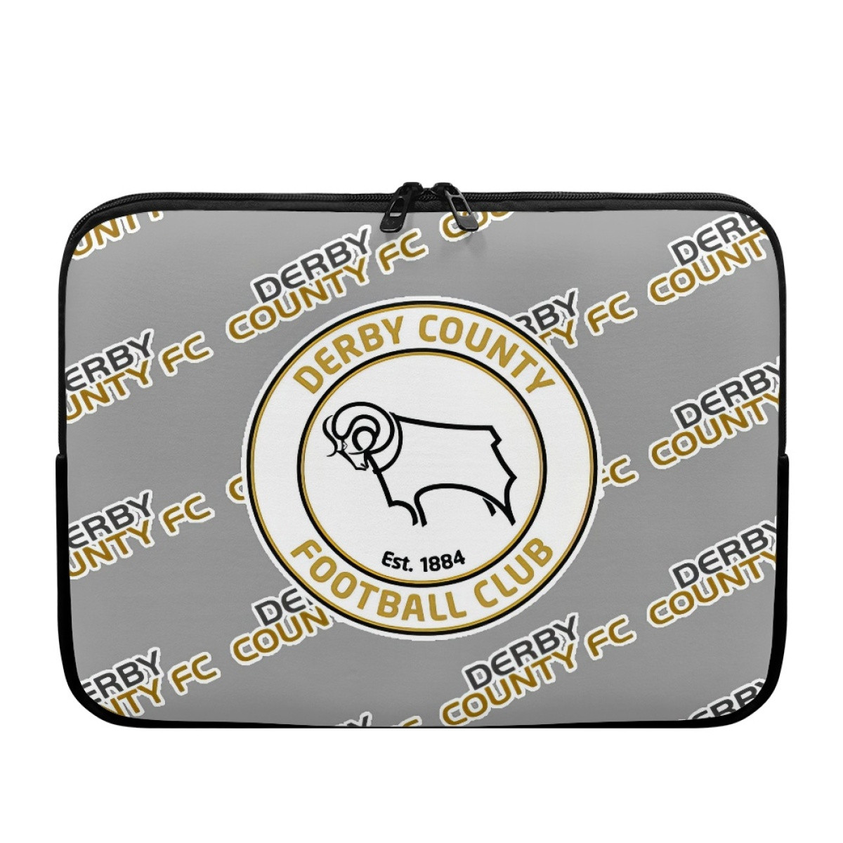 Derby County FC Laptop Sleeve Carrying Case For 10 12 13 15 17 Inch Notebooks - Derby Football Club Medley Monogram Wordmark