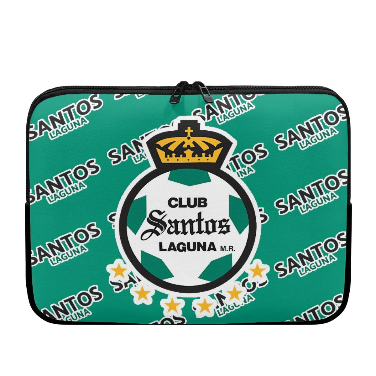Santos Laguna Laptop Sleeve Carrying Case For 10 12 13 15 17 Inch Notebooks - Laguna Football Club Medley Monogram Wordmark
