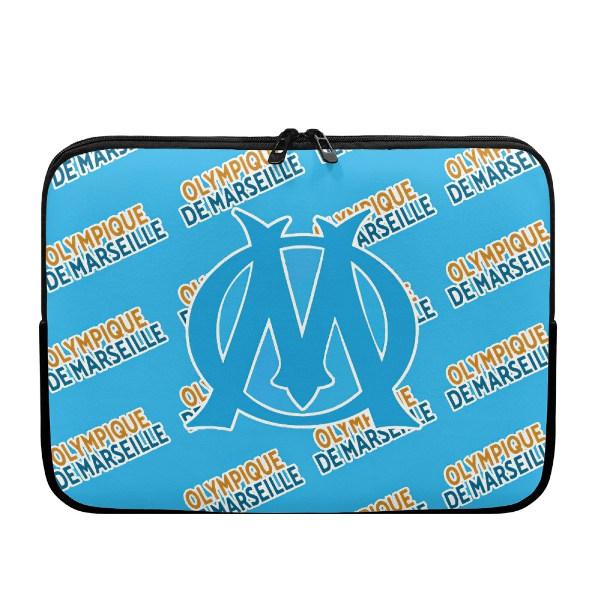 Olympique DE Marseille Football Club Laptop Sleeve Carrying Case For 10 12 13 15 17 Inch Notebooks - Marseille Football Club Medley Monogram Wordmark