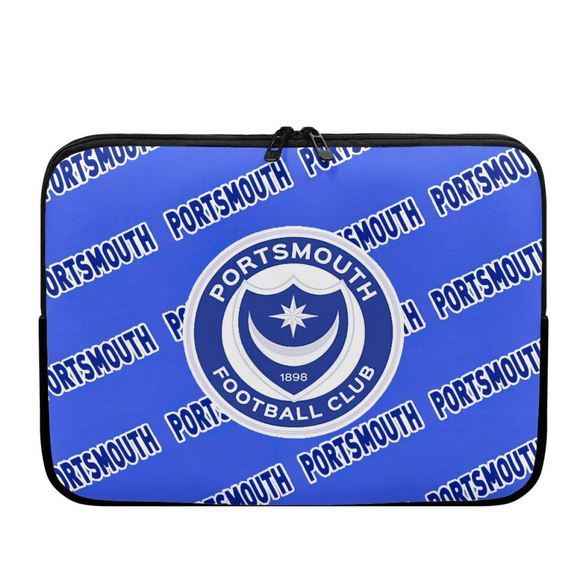 Portsmouth FC Laptop Sleeve Carrying Case For 10 12 13 15 17 Inch Notebooks - Portsmouth Football Club Medley Monogram Wordmark
