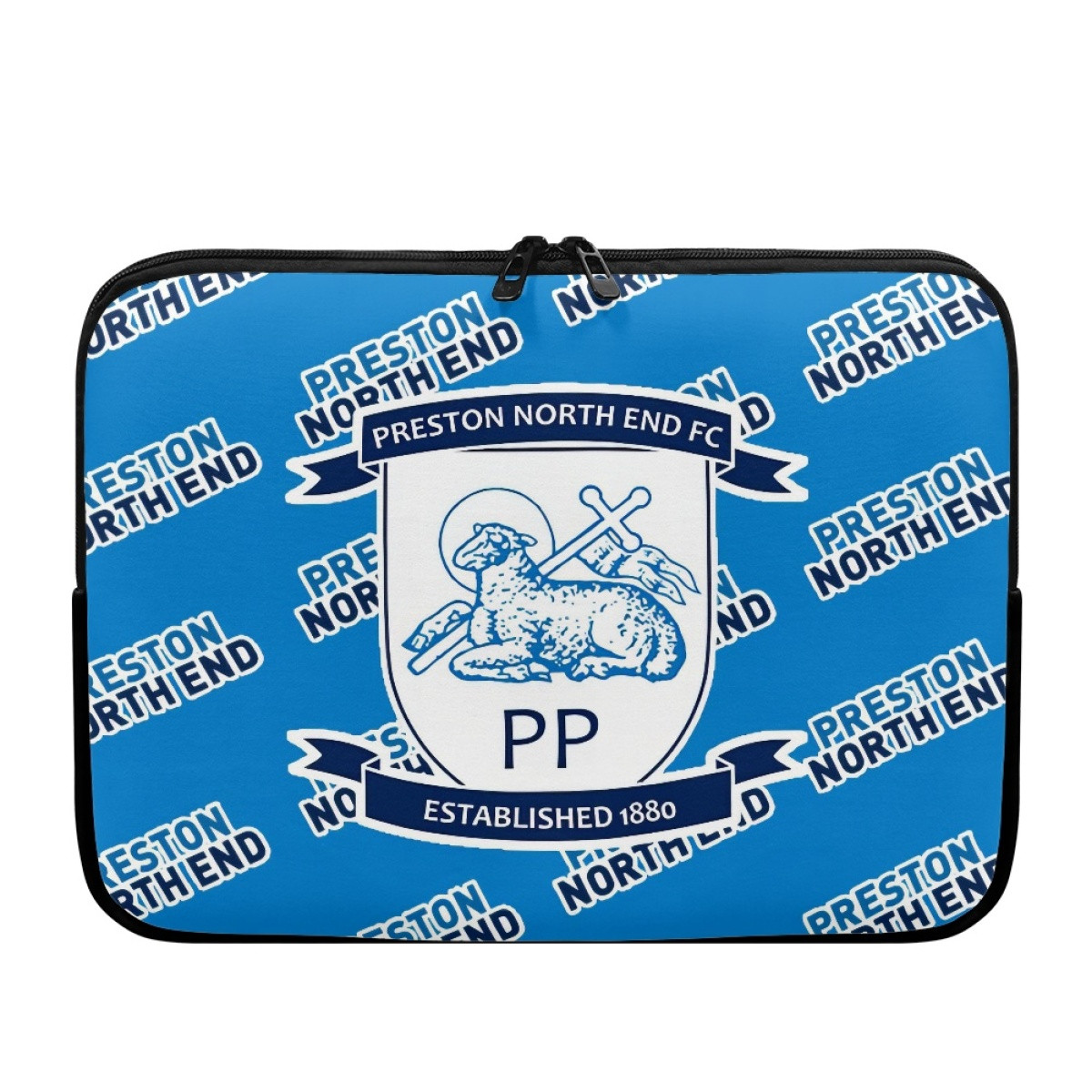 Preston North End FC Laptop Sleeve Carrying Case For 10 12 13 15 17 Inch Notebooks - Preston Football Club Medley Monogram Wordmark