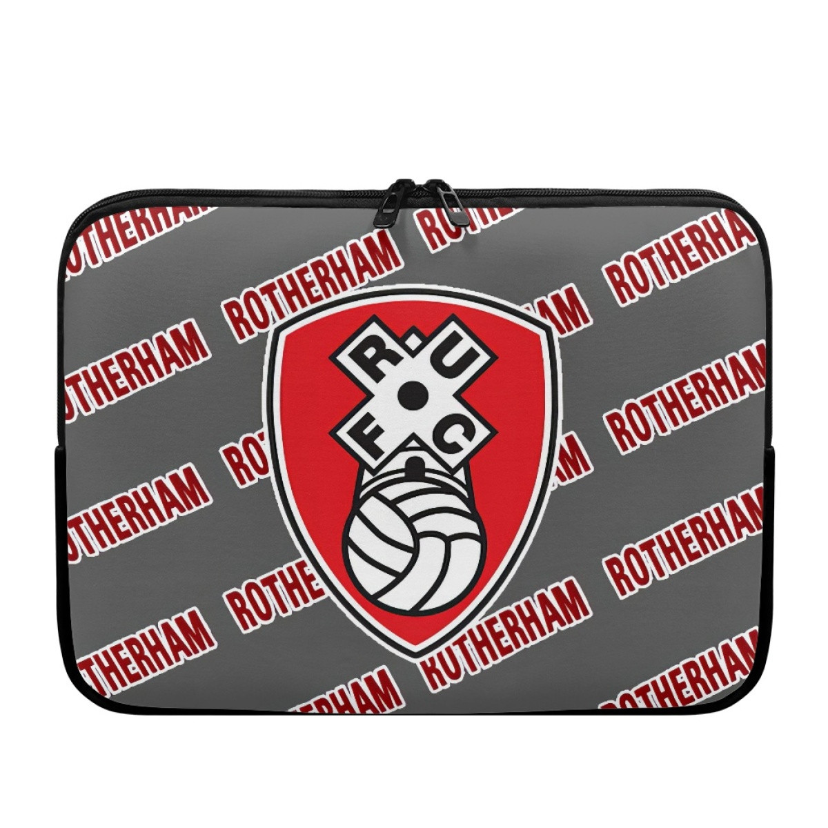 Rotherham United FC Laptop Sleeve Carrying Case For 10 12 13 15 17 Inch Notebooks - Rotherham Football Club Medley Monogram Wordmark