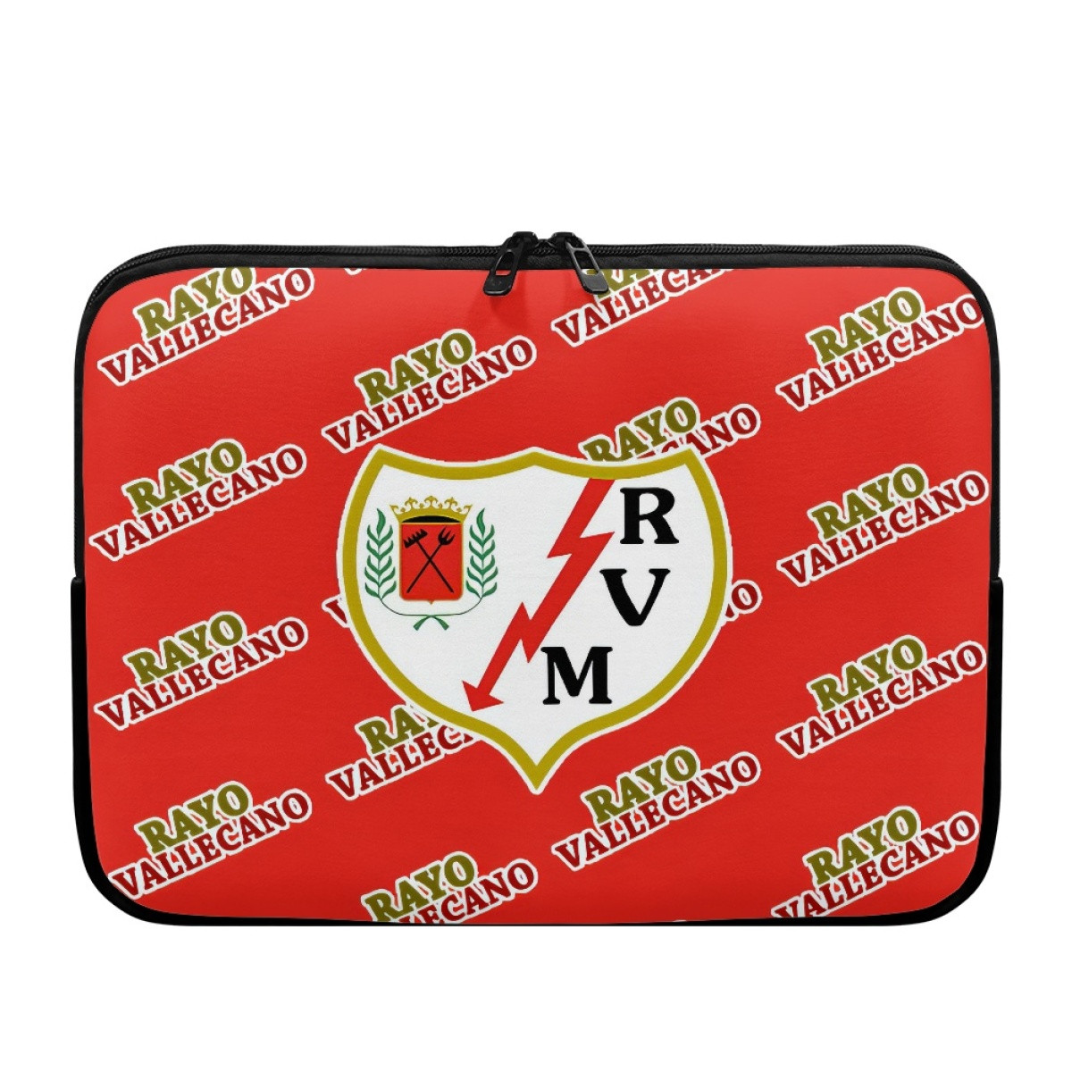 Rayo Vallecano Laptop Sleeve Carrying Case For 10 12 13 15 17 Inch Notebooks - Vallecano Football Club Medley Monogram Wordmark