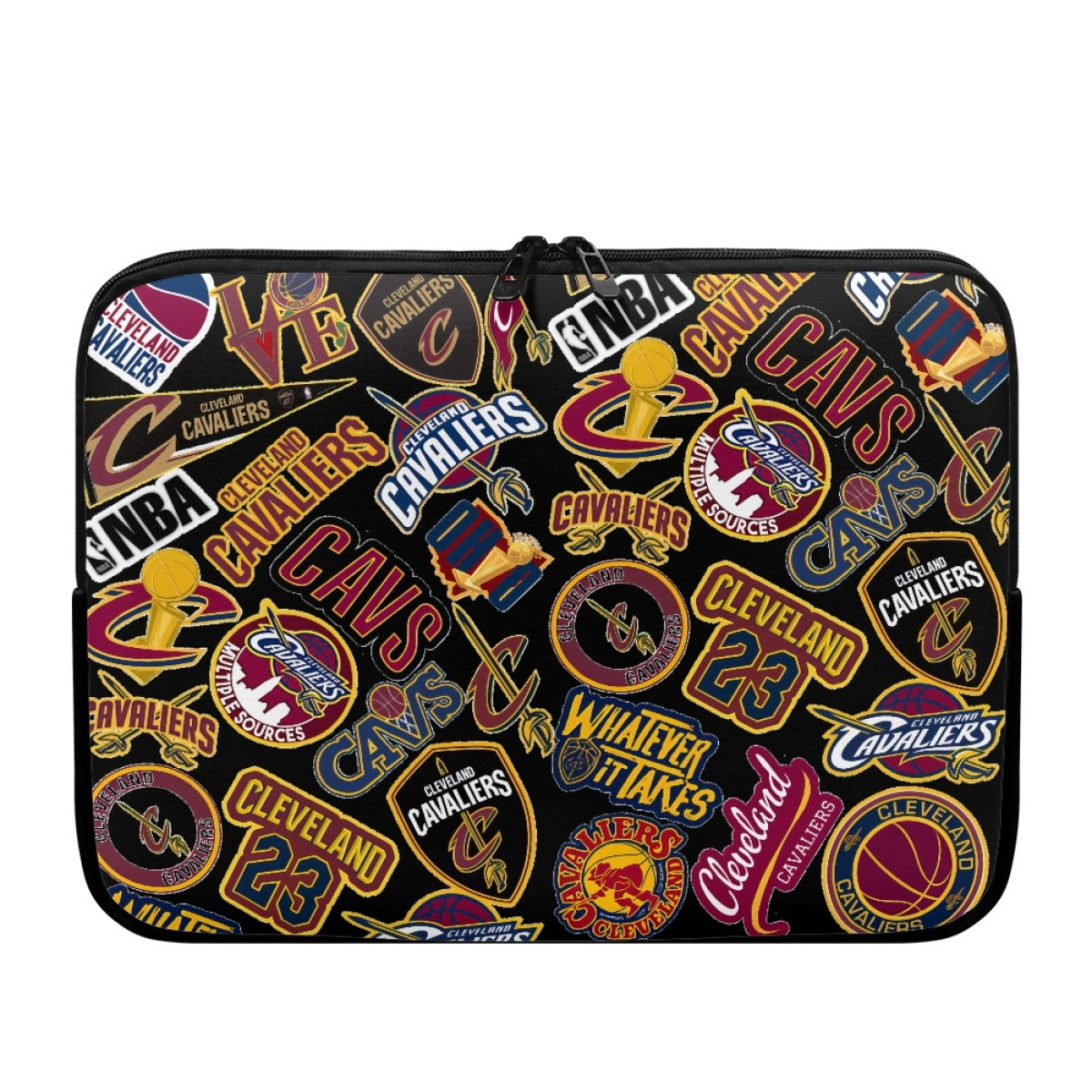 NBA Cleveland Cavaliers Laptop Sleeve Carrying Case For 10 12 13 15 17 Inch Notebooks - Cleveland Cavaliers Mania Collage Logo