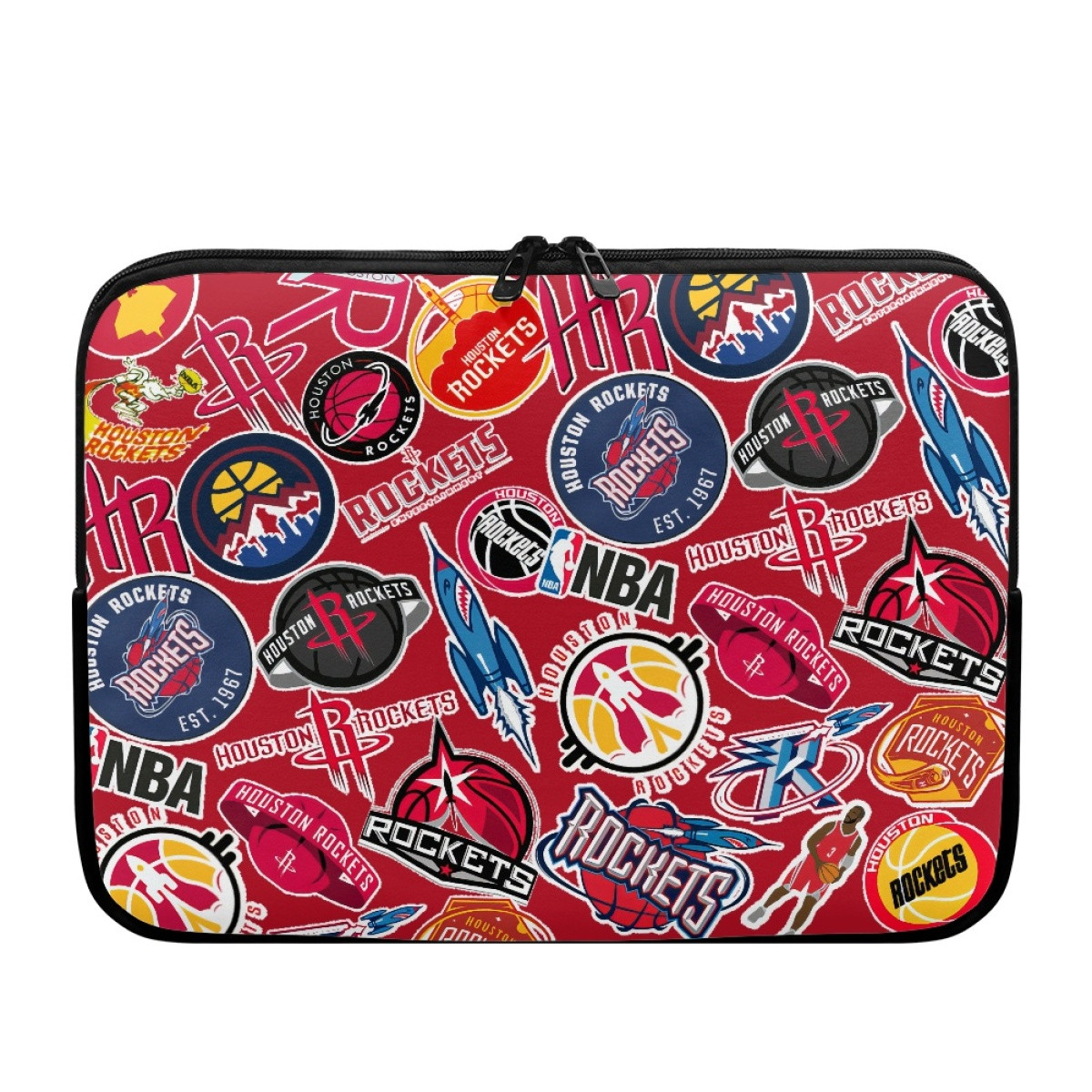 NBA Houston Rockets Laptop Sleeve Carrying Case For 10 12 13 15 17 Inch Notebooks - Houston Rockets Mania College Logo