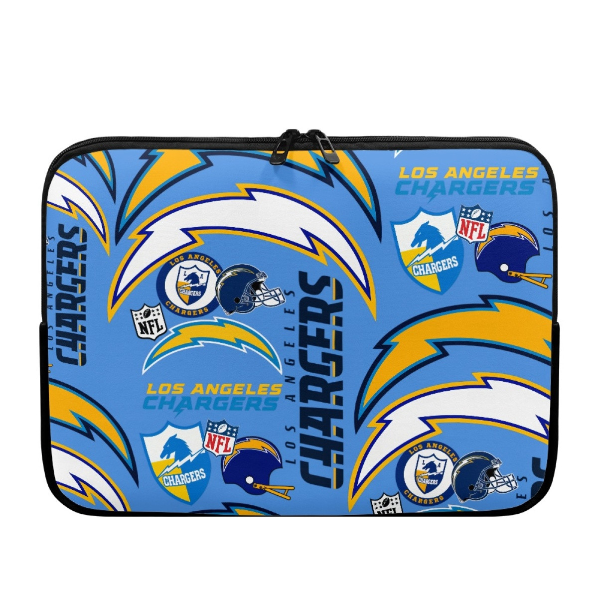 NFL Los Angeles Chargers Laptop Sleeve Carrying Case For 10 12 13 15 17 Inch Notebooks - Los Angeles Chargers Mania Collage Logo