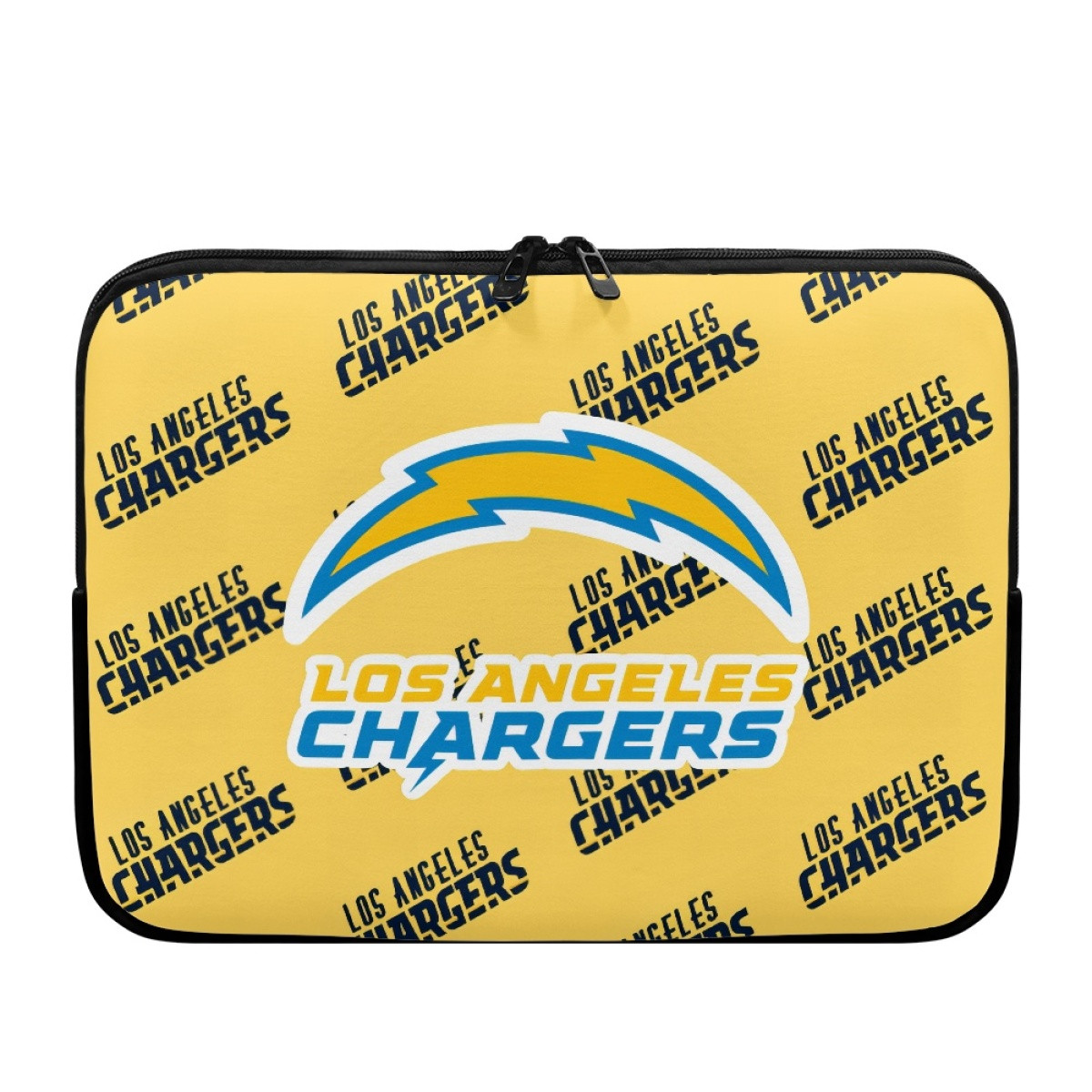NFL Los Angeles Chargers Laptop Sleeve Carrying Case For 10 12 13 15 17 Inch Notebooks - Los Angeles Chargers Medley Monogram Wordmark