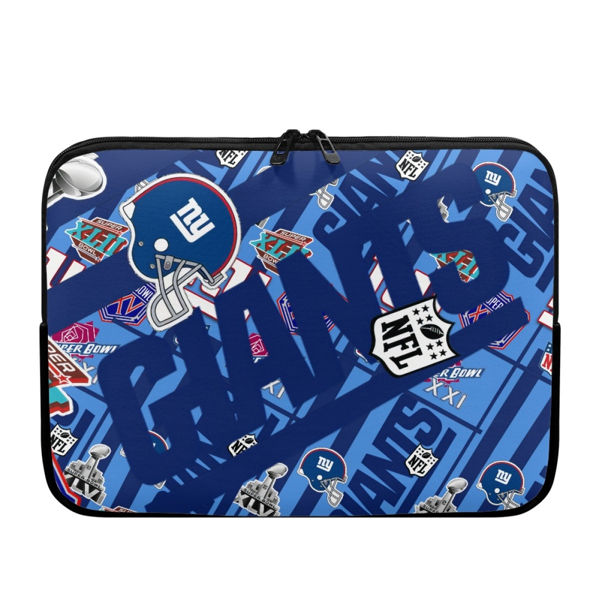 NFL New York Giants Laptop Sleeve Carrying Case For 10 12 13 15 17 Inch Notebook - New York Giants Super Bowl Championship Mania Collage Logo