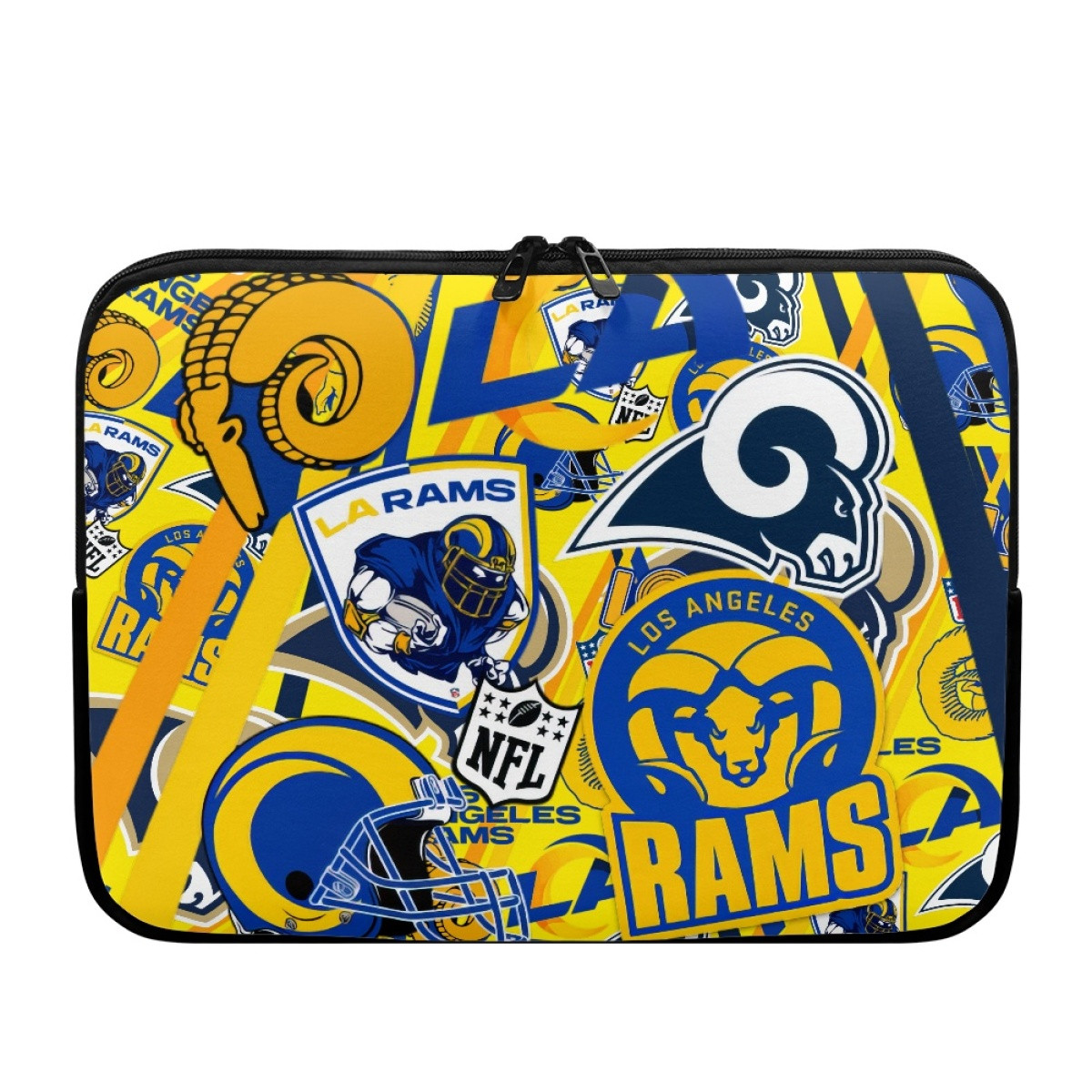 NFL Los Angeles Rams Laptop Sleeve Carrying Case For 10 12 13 15 17 Inch Notebooks - Los Angeles Rams Mania Collage Logo