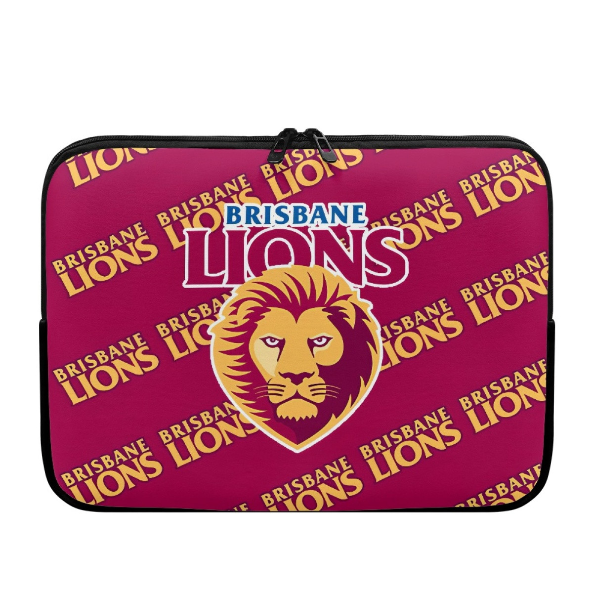 Brisbane Lions Football Club Laptop Sleeve Carrying Case For 10 12 13 15 17 Inch Notebooks - Brisbane Football Club Medley Monogram Wordmark