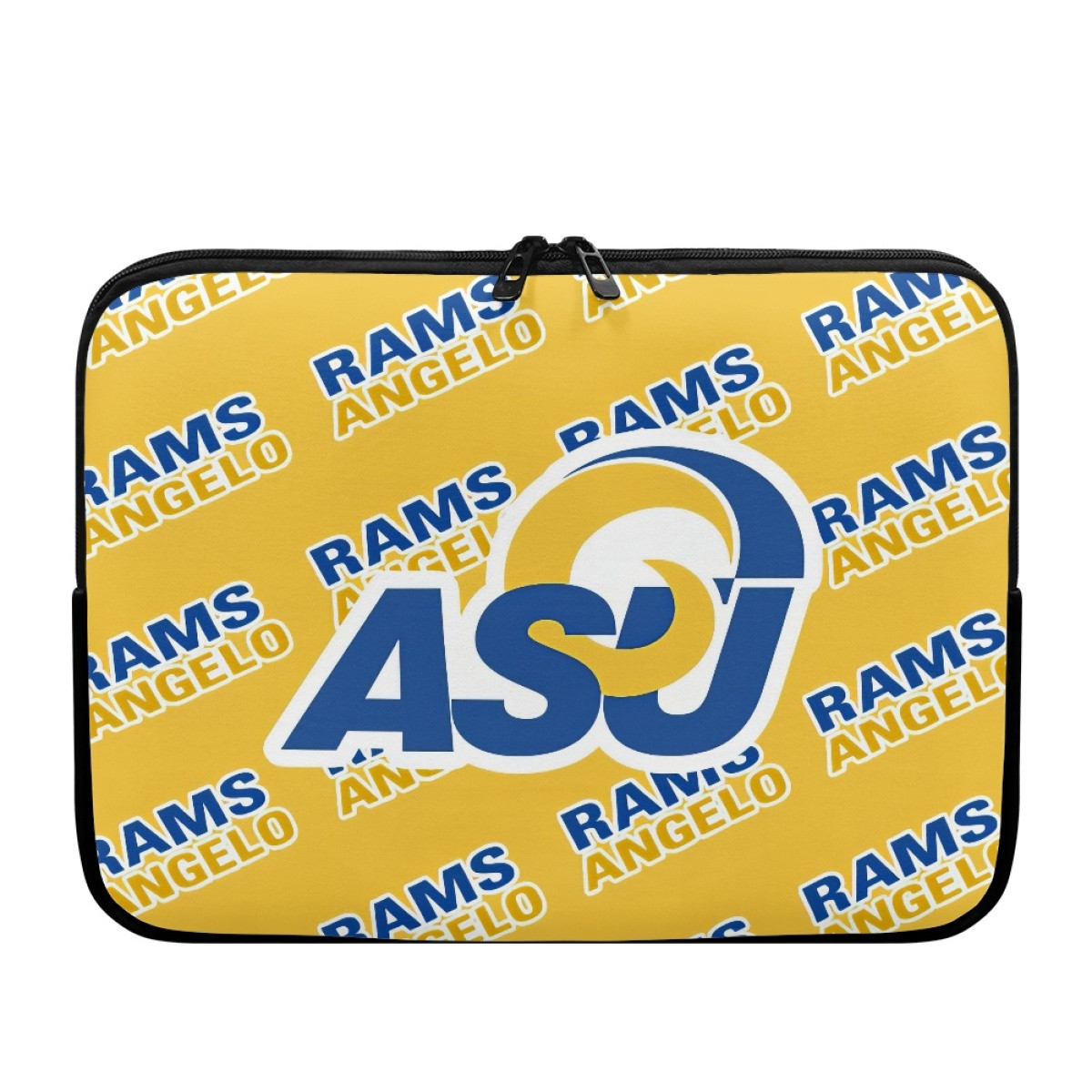Angelo State University Rams Laptop Sleeve Carrying Case For 10 12 13 15 17 Inch Notebooks - Angelo State University Rams College Football Medley Monogram Wordmark