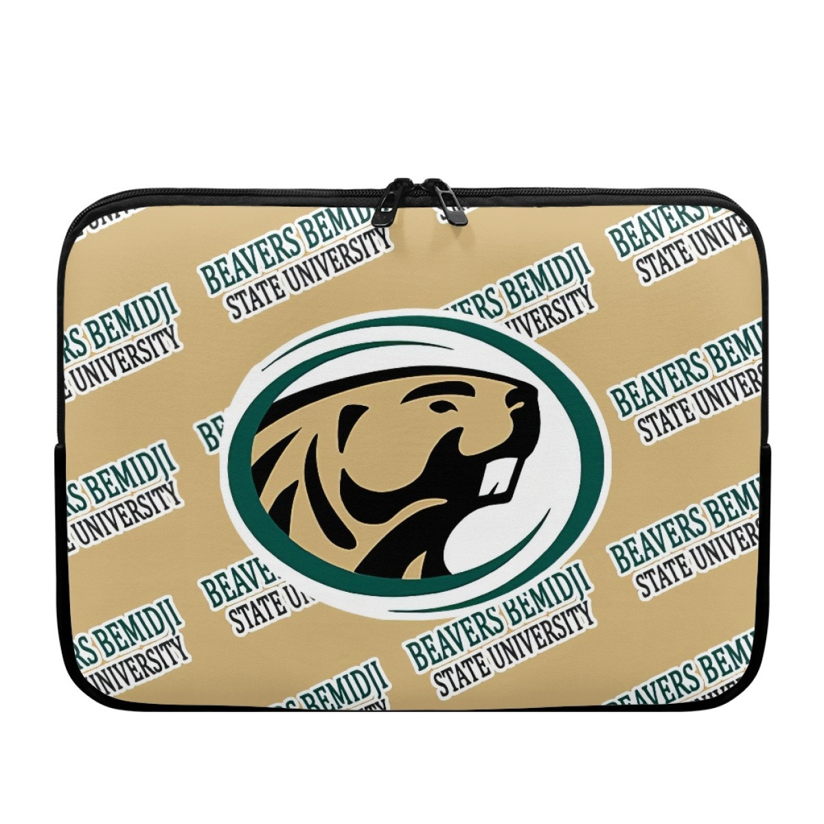 Bemidji State University Beavers Laptop Sleeve Carrying Case For 10 12 13 15 17 Inch Notebooks - Bemidji State University Beavers College Football Medley Monogram Wordmark