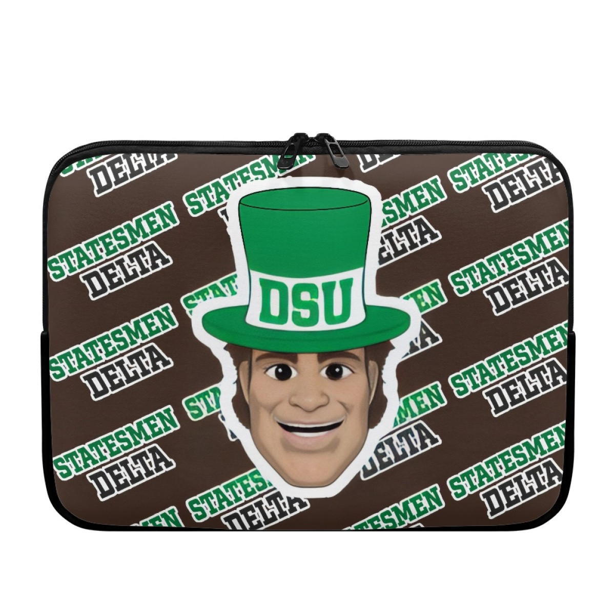 Delta State University Statesmen Laptop Sleeve Carrying Case For 10 12 13 15 17 Inch Notebooks - Delta State University Statesmen College Football Medley Monogram Wordmark