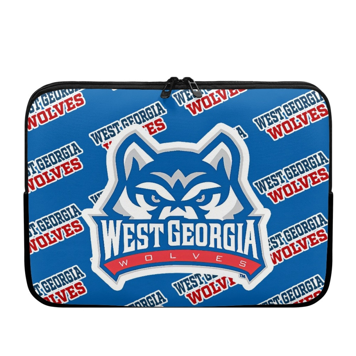 University of West Georgia Wolves Laptop Sleeve Carrying Case For 10 12 13 15 17 Inch Notebooks - University of West Georgia Wolves College Football Medley Monogram Wordmark