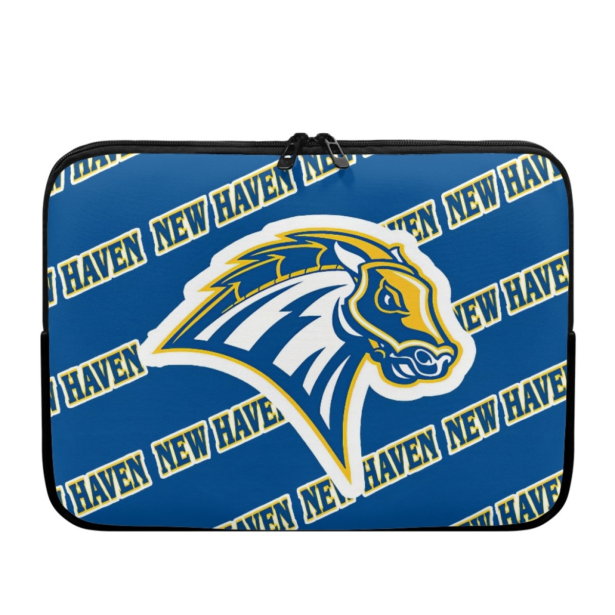 University of New Haven Chargers Laptop Sleeve Carrying Case For 10 12 13 15 17 Inch Notebooks - University of New Haven Chargers College Football Medley Monogram Wordmark
