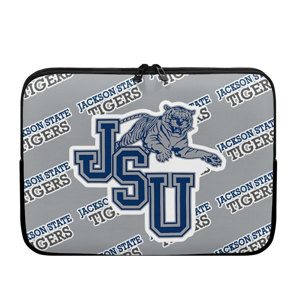 Jackson State Tigers Laptop Sleeve Carrying Case For 10 12 13 15 17 Inch Notebooks - Jackson State University Tigers College Football Medley Monogram Wordmark