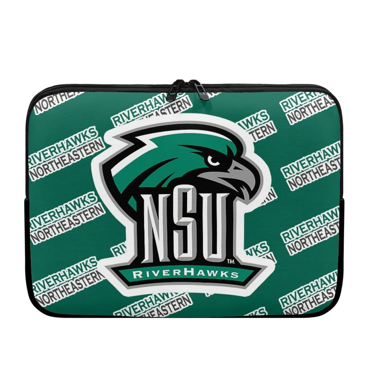 Northeastern State University RiverHawks Laptop Sleeve Carrying Case For 10 12 13 15 17 Inch Notebooks - Northeastern State University RiverHawks College Football Medley Monogram Wordmark
