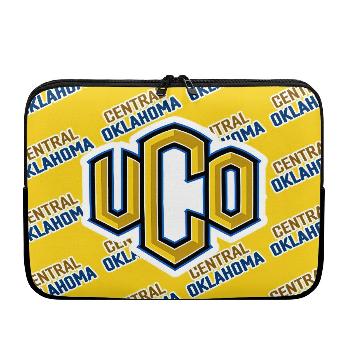 University of Central Oklahoma Bronchos Laptop Sleeve Carrying Case For 10 12 13 15 17 Inch Notebooks - University of Central Oklahoma Bronchos College Football Medley Monogram Wordmark