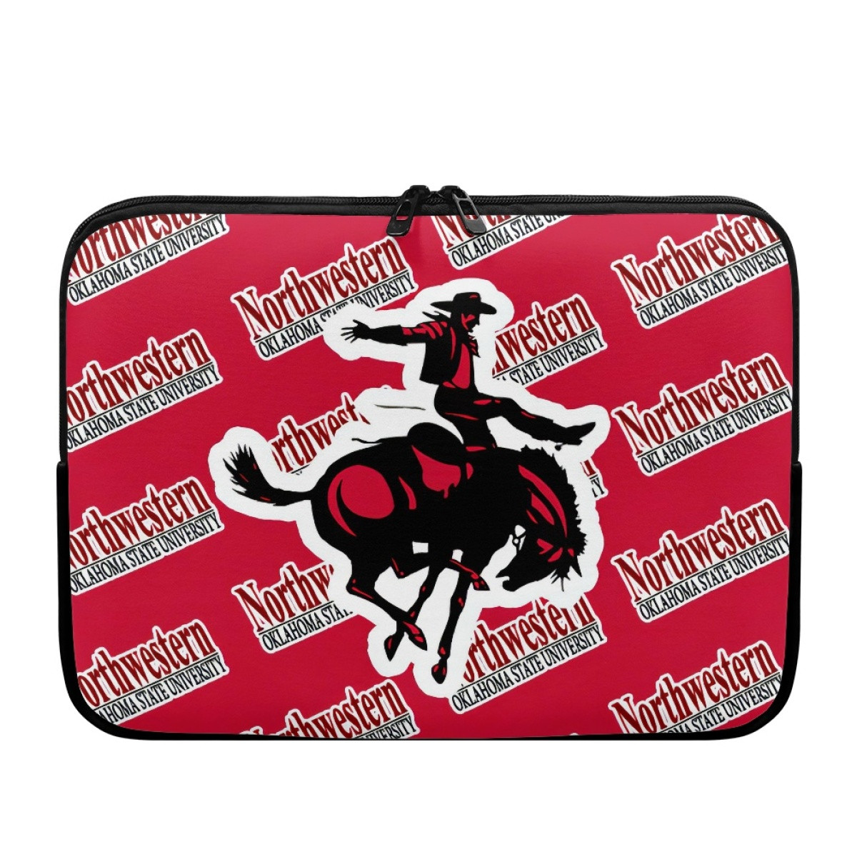 Northwestern Oklahoma State University Rangers Laptop Sleeve Carrying Case For 10 12 13 15 17 Inch Notebooks - Northwestern Oklahoma State University Rangers College Football Medley Monogram Wordmark
