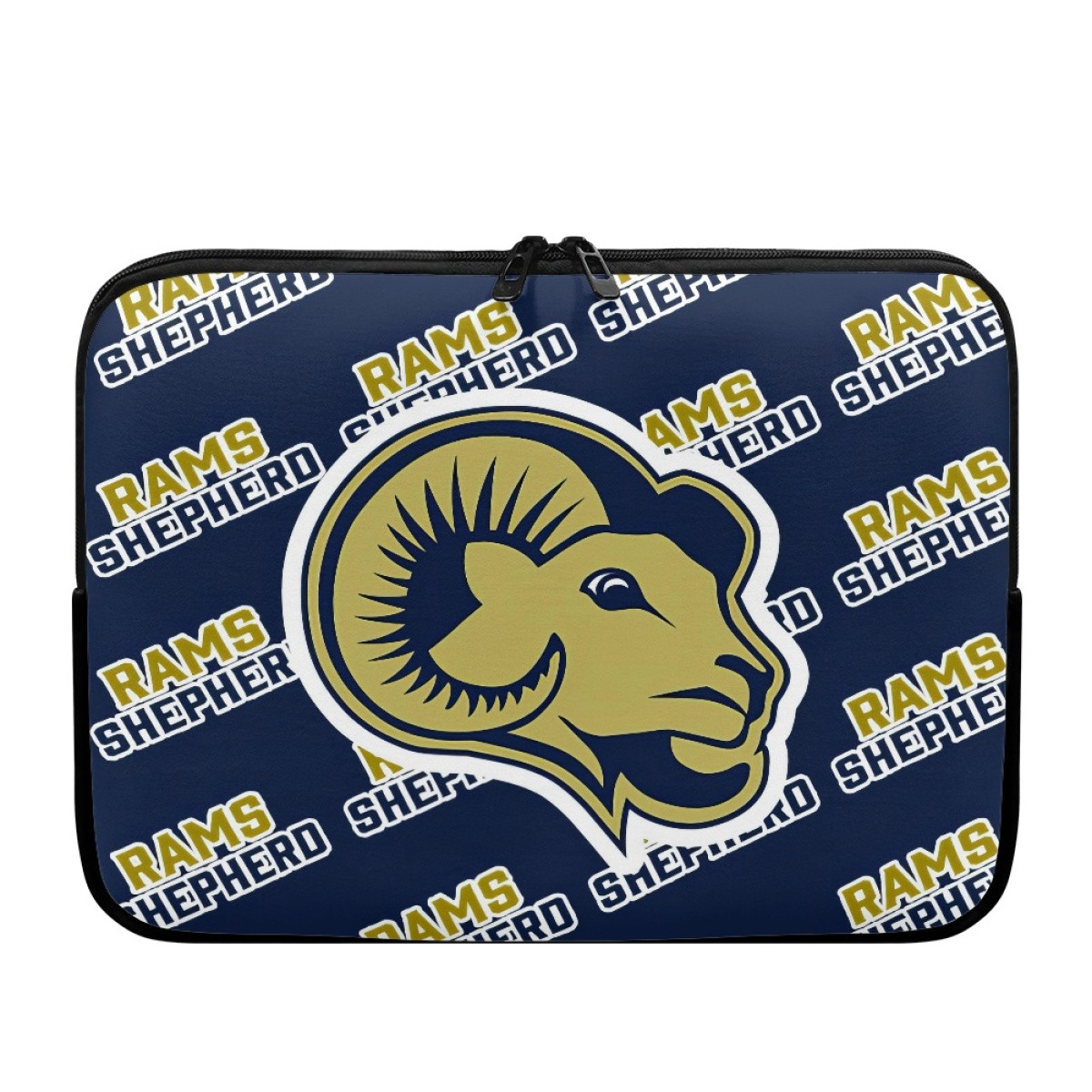 Shepherd University Rams Laptop Sleeve Carrying Case For 10 12 13 15 17 Inch Notebooks - Shepherd University Rams College Football Medley Monogram Wordmark