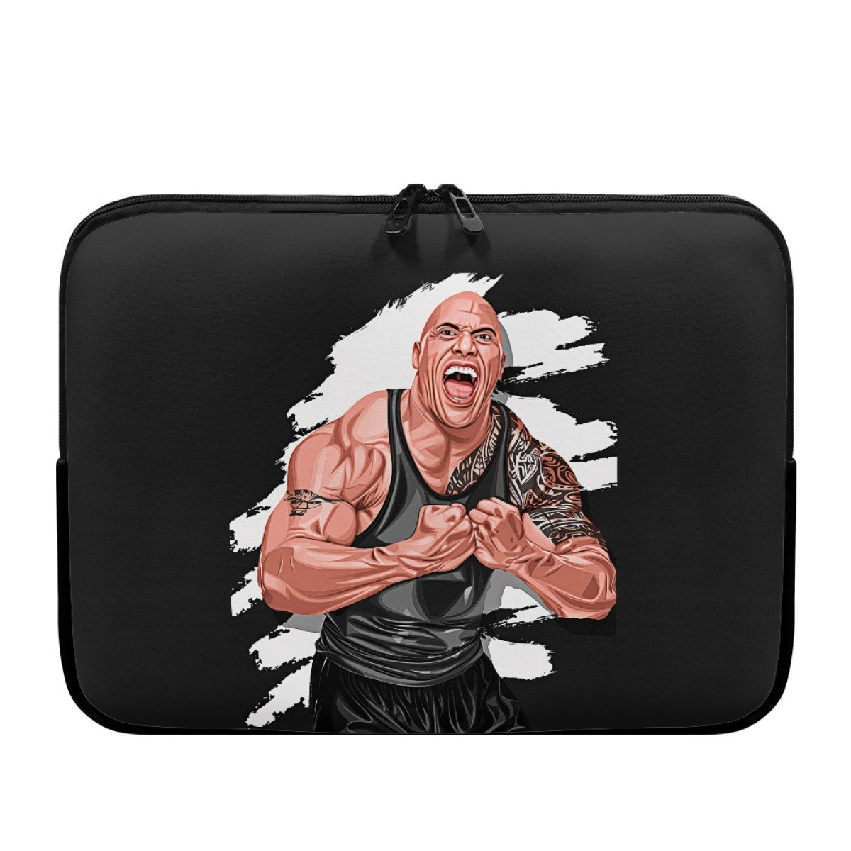 WWE The Rock Laptop Sleeve Carrying Case For 10 12 13 15 17 Inch Notebooks - The Rock Rage Cartoon Art