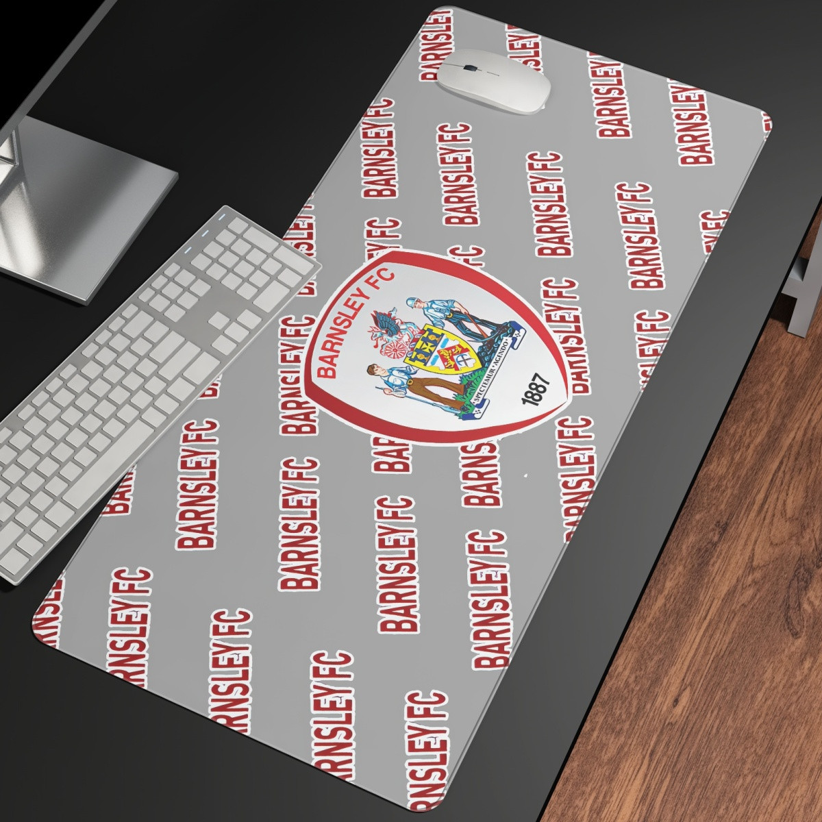 Barnsley FC Large Mouse Pad Computer Keyboard Mat Desk Pad - Barnsley Football Club Medley Monogram Wordmark