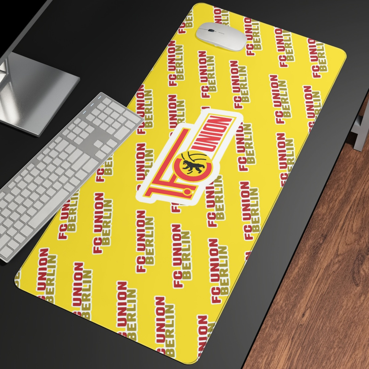 FC Union Berlin Football Club Large Mouse Pad Computer Keyboard Mat Desk Pad - Berlin Football Club Medley Monogram Wordmark