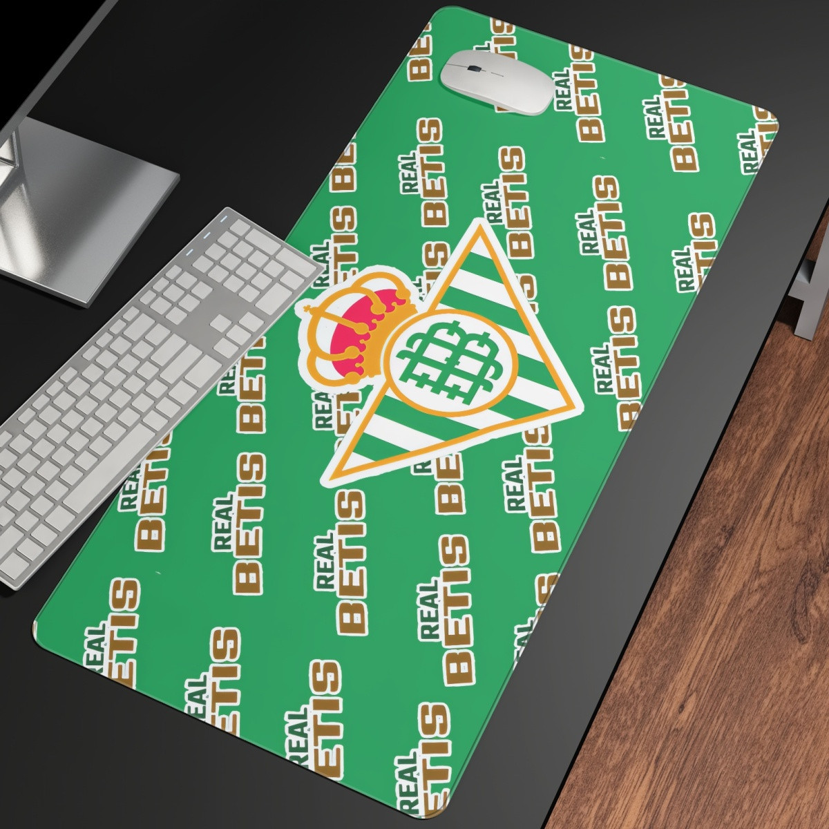 Real Betis Large Mouse Pad Computer Keyboard Mat Desk Pad - Betis Football Club Medley Monogram Wordmark