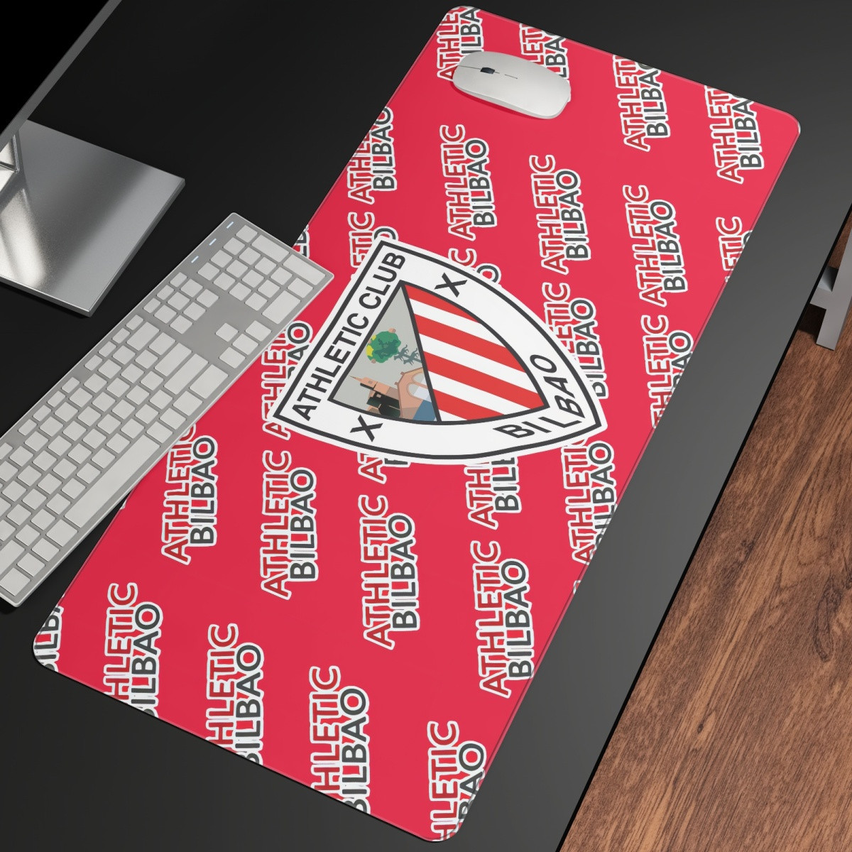 Athletic Bilbao Large Mouse Pad Computer Keyboard Mat Desk Pad - Bilbao Football Club Medley Monogram Wordmark