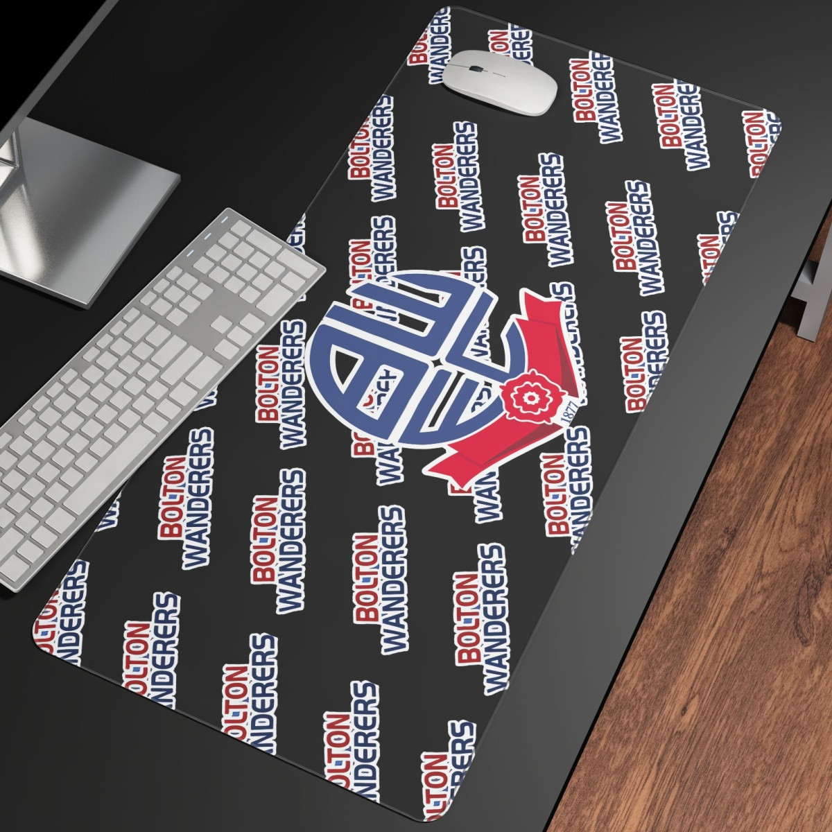 Bolton Wanderers FC Large Mouse Pad Computer Keyboard Mat Desk Pad - Bolton Football Club Medley Monogram Wordmark