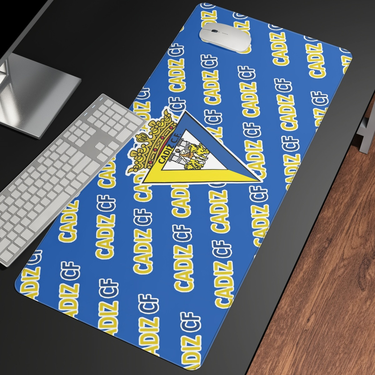 Cadiz CF Large Mouse Pad Computer Keyboard Mat Desk Pad - Cadiz Football Club Medley Monogram Wordmark