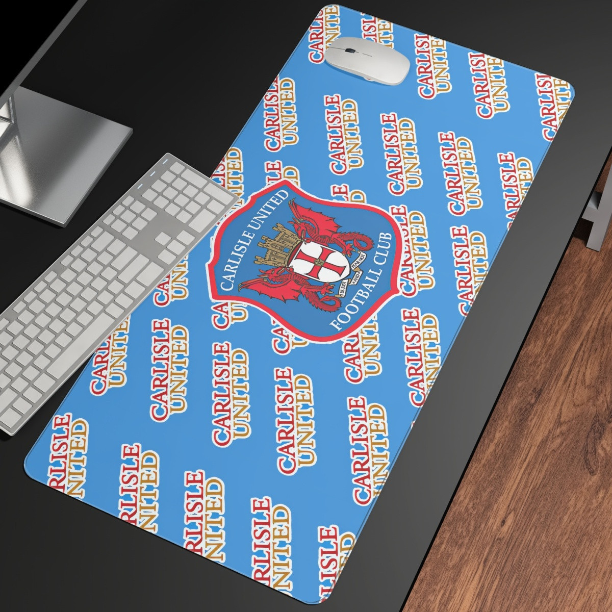 Carlisle United Large Mouse Pad Computer Keyboard Mat Desk Pad - Carlisle Football Club Medley Monogram Wordmark