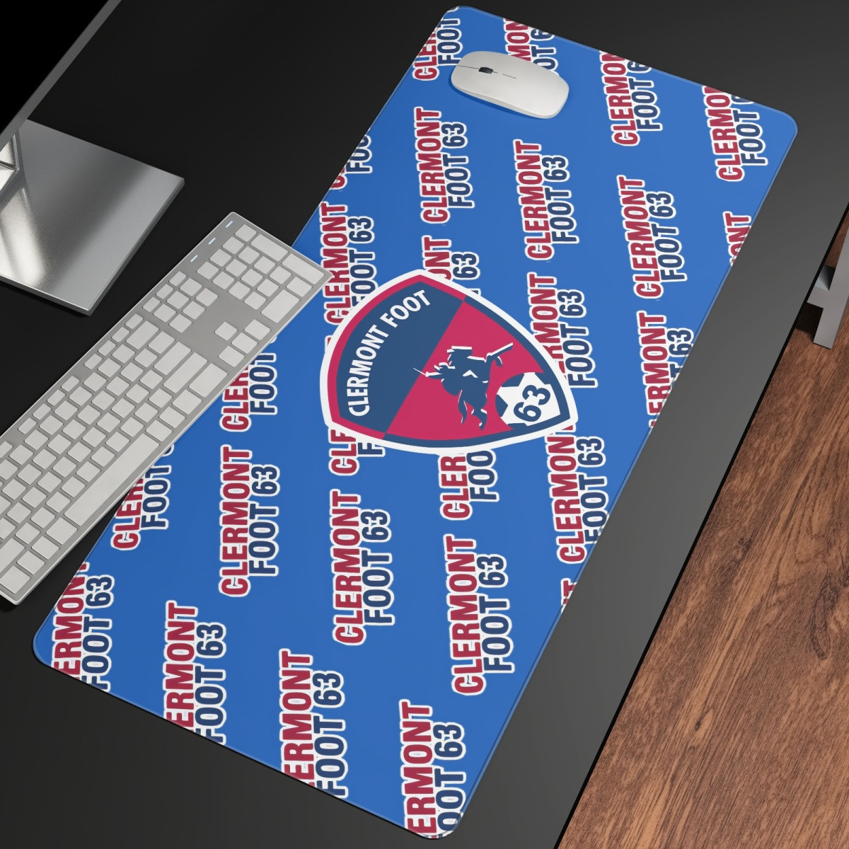 Clermont Foot 63 Football Club Large Mouse Pad Computer Keyboard Mat Desk Pad - Clermont Football Club Medley Monogram Wordmark