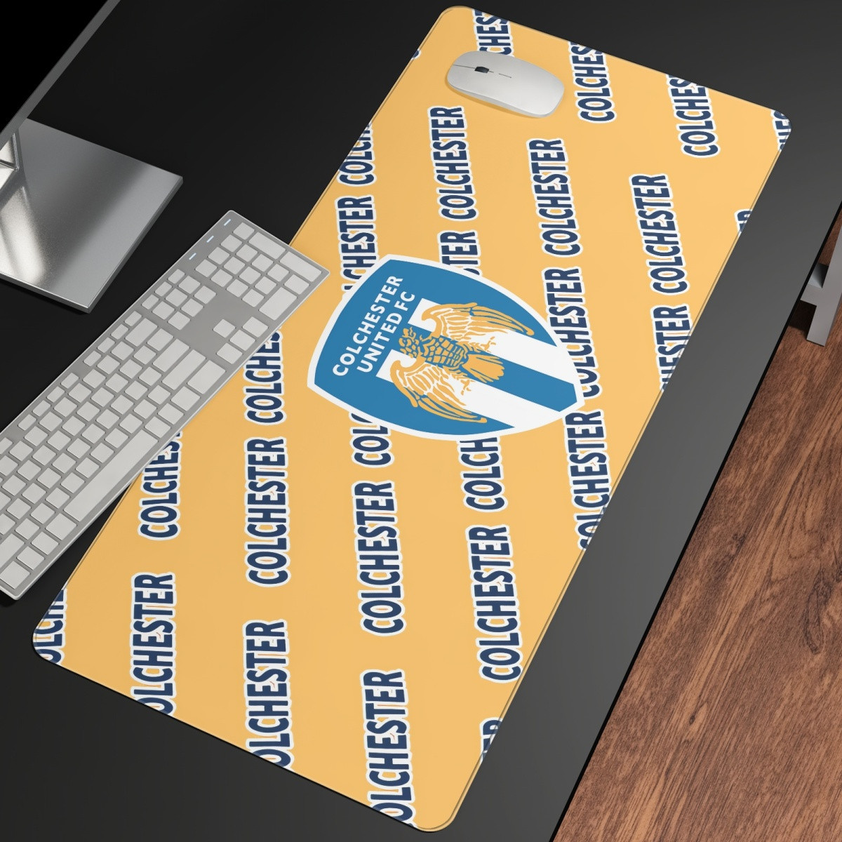 Colchester United FC Large Mouse Pad Computer Keyboard Mat Desk Pad - Colchester Football Club Medley Monogram Wordmark