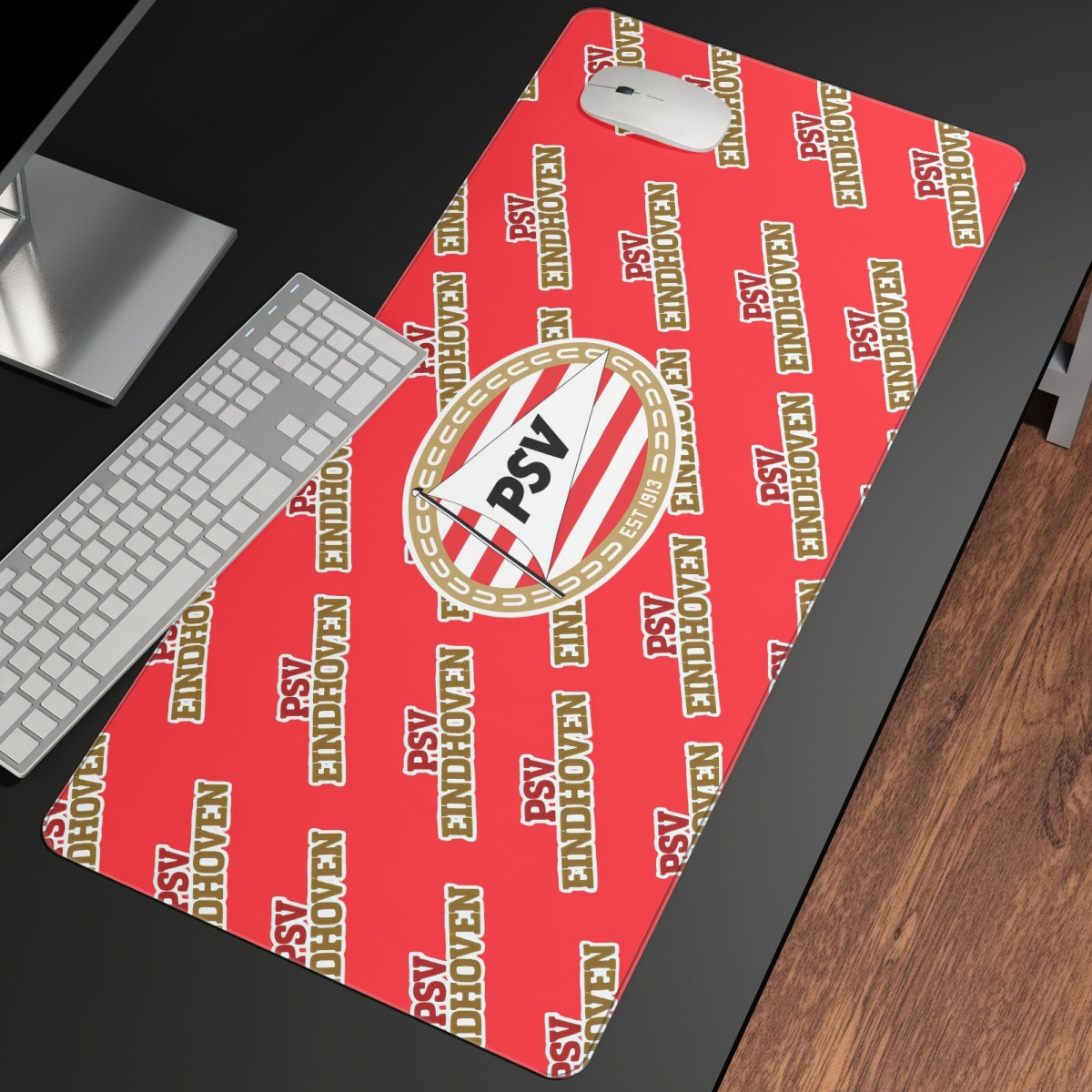 PSV Eindhoven Large Mouse Pad Computer Keyboard Mat Desk Pad - Eindhoven Football Club Medley Monogram Wordmark