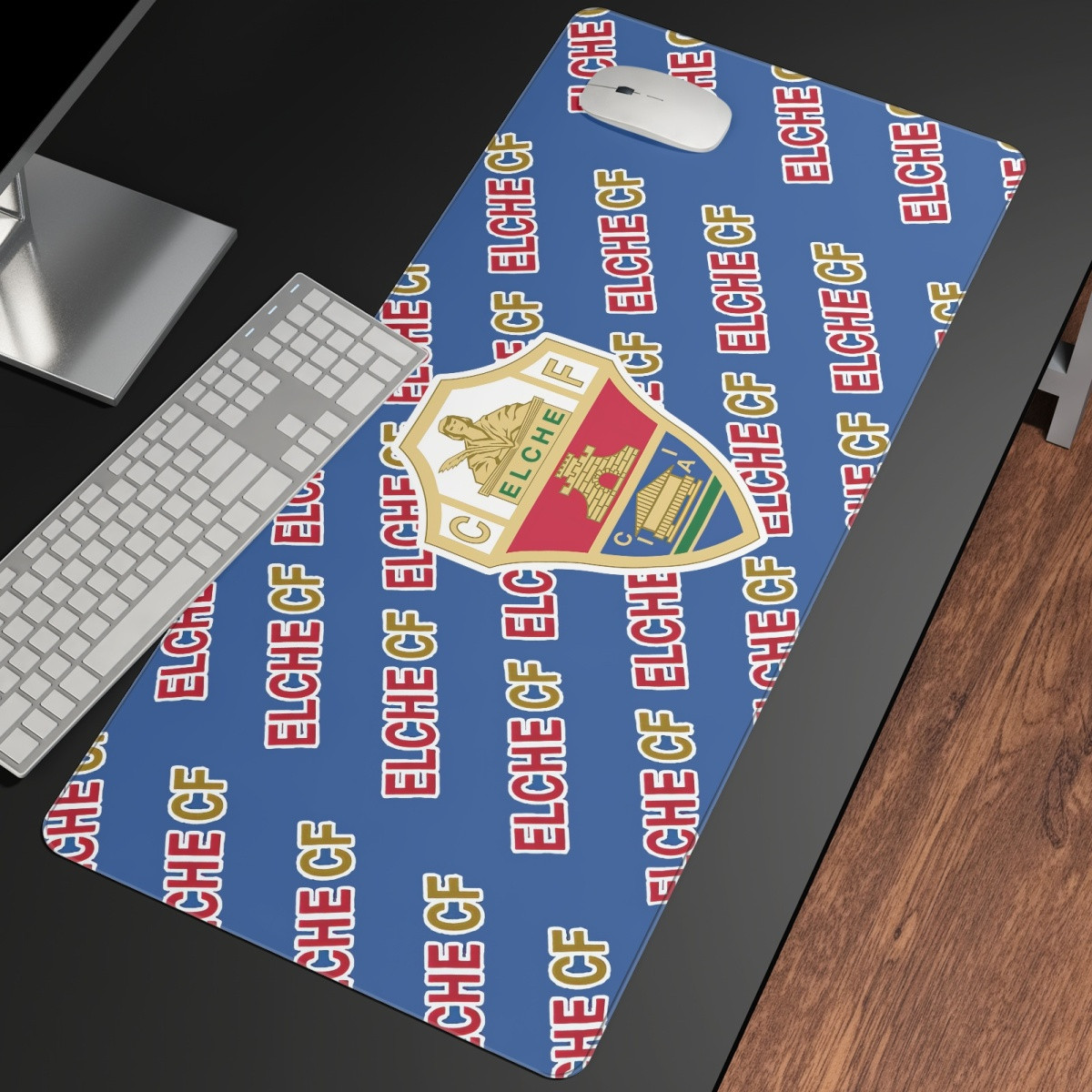 Elche CF Large Mouse Pad Computer Keyboard Mat Desk Pad - Elche Football Club Medley Monogram Wordmark